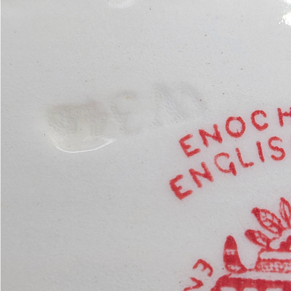 Enoch Wood's English Scenery Wood and Sons Pink Countryside Vegetable Bowl 7 in - Picture 9 of 10